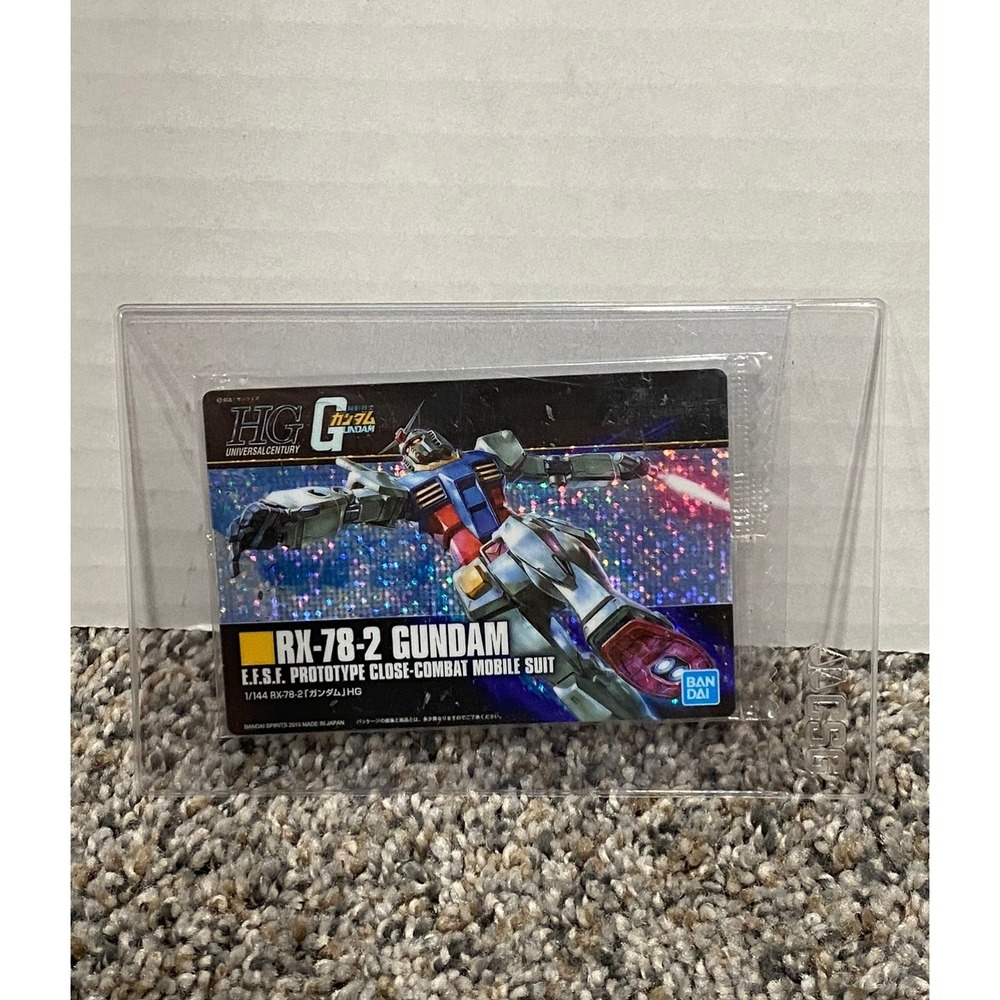 Bandai Gundam Card RX-78-2 HG Universal Century Prism Holo Blue EXCELLENT